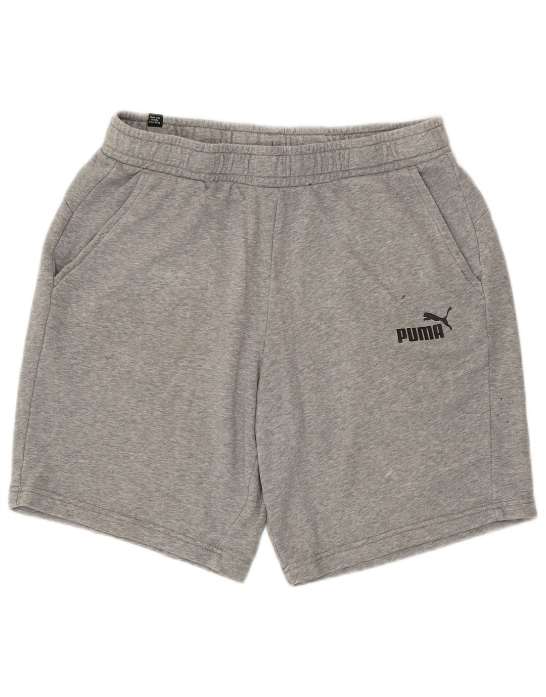 Puma Herren-Sportshorts, große, grau gefleckte Baumwolle