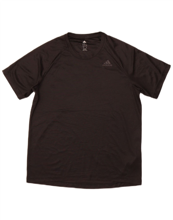ADIDAS Herren Climalite T-Shirt Top Medium Schwarz Polyester Sport
