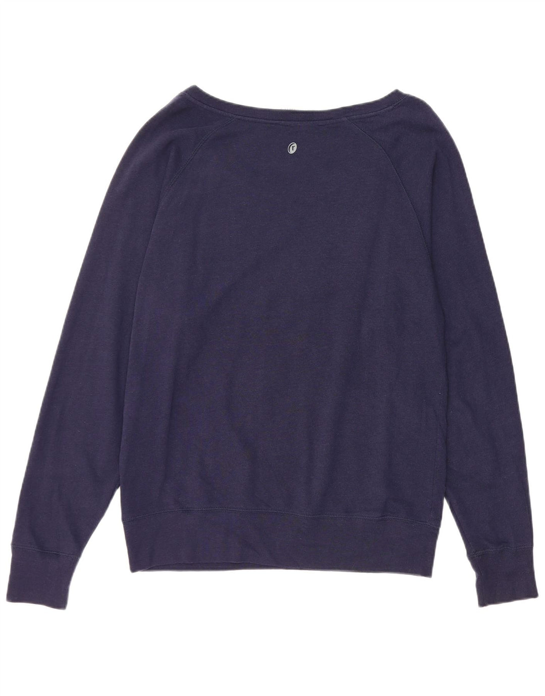 RUSSELL ATHLETIC Damen-Sweatshirt-Pullover UK 14 Mittelmarineblaue Baumwolle