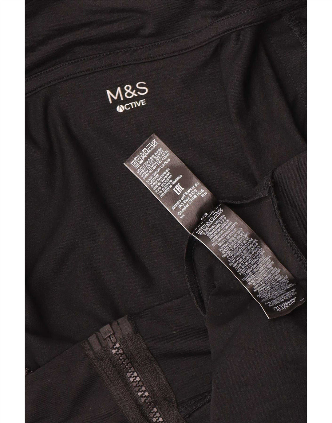 Marks & Spencer Damen-Trainingsanzugoberteil, Jacke, UK 18, XL, Schwarz, Farbblock