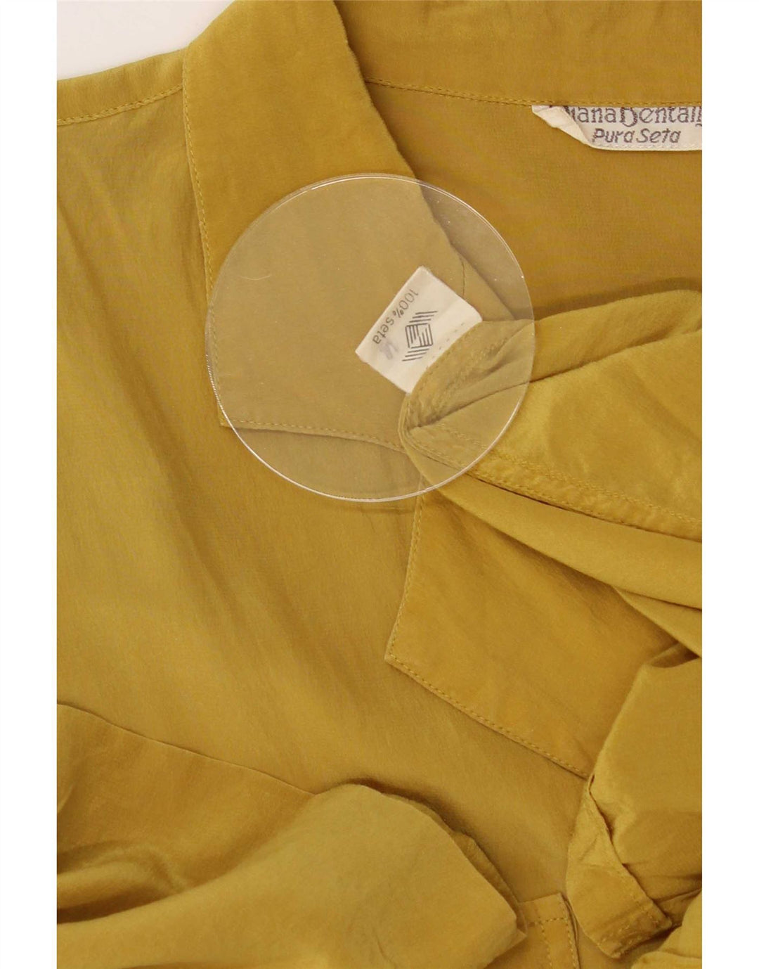 Diana Bentalls Damen-Etuikleid IT 50 XL aus gelber Seide