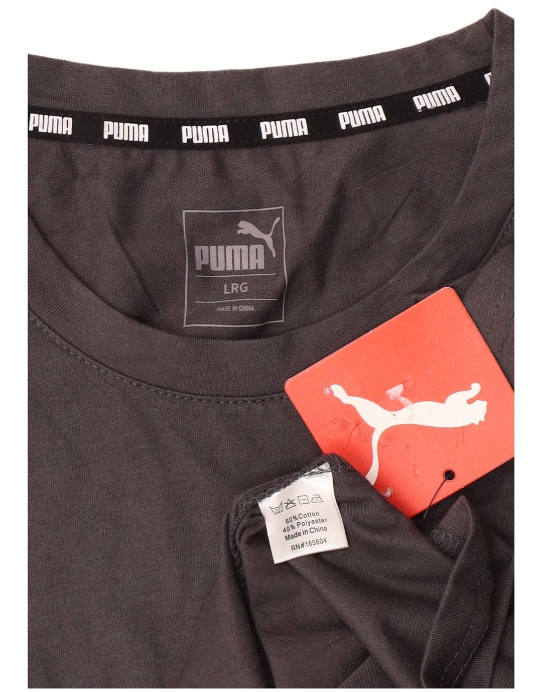 PUMA Herren T-Shirt Top Large Grau Baumwolle