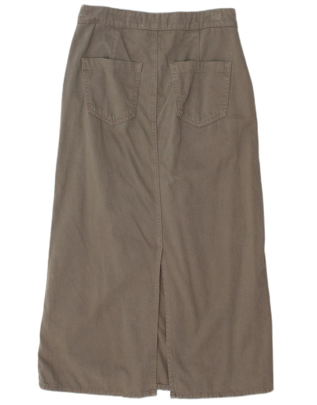 PULL & BEAR Womens Midi Skirt W28 Medium Grey Cotton