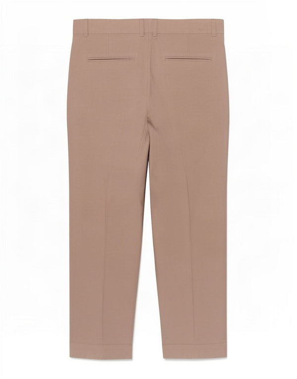 Cos Damen Crop Suit Hose EU 36 Small W32 L24 Beige Cupro