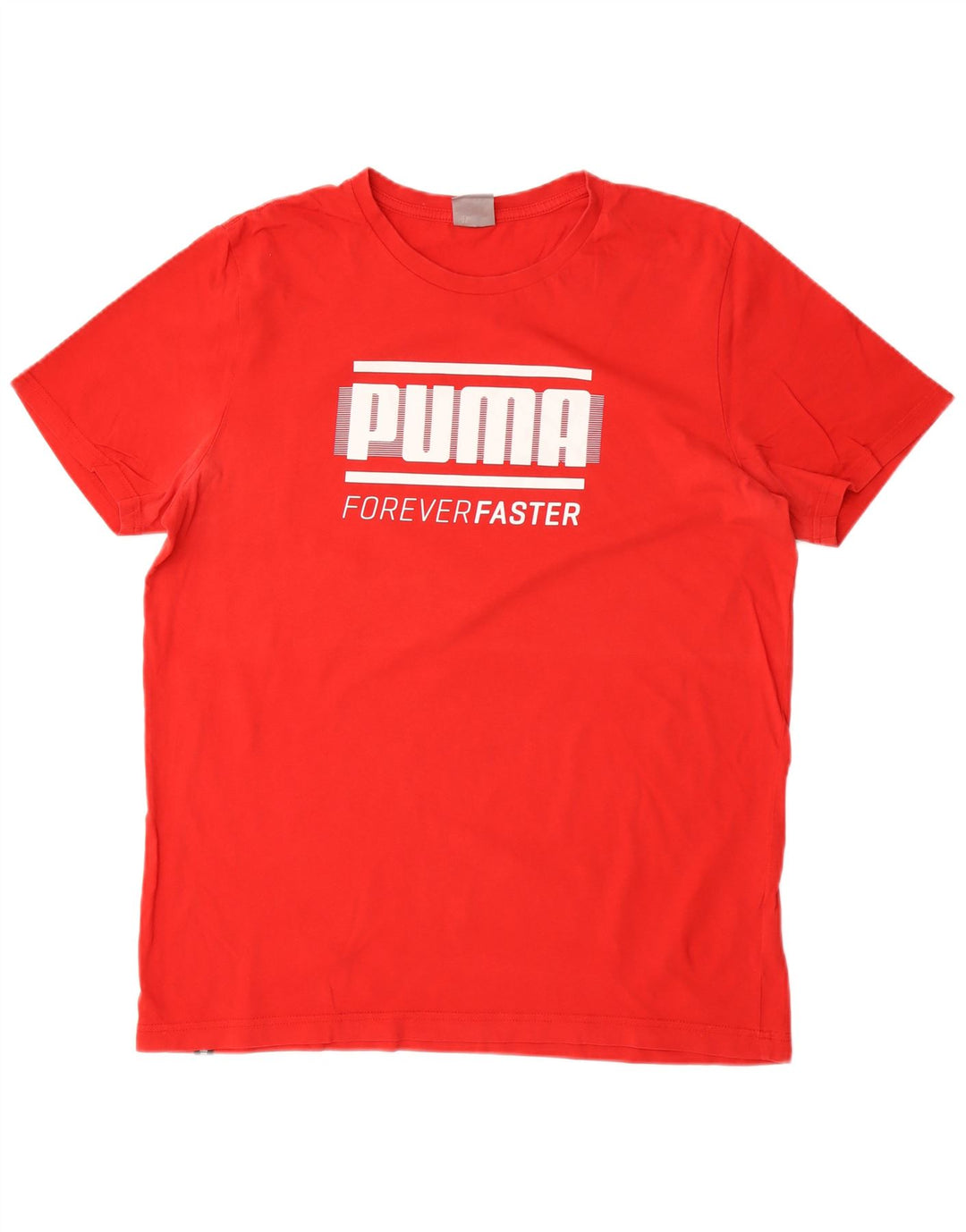 Puma Herren Grafik T-Shirt Top Große rote Baumwolle