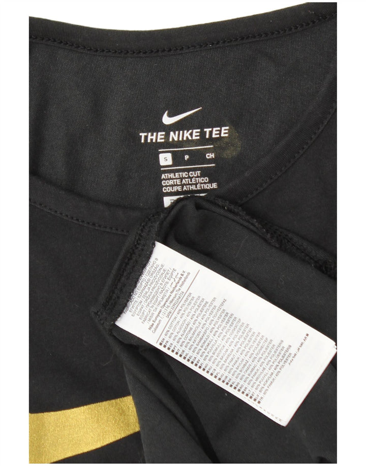 Nike Herren-Weste mit sportlichem Schnitt und Grafik, Größe S, schwarze Baumwolle