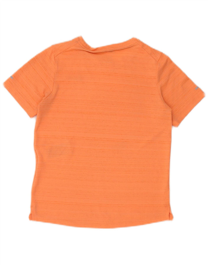 Nike Dri Fit T-Shirt für Jungen, 8–9 Jahre, Größe S, orange gestreift, Polyester
