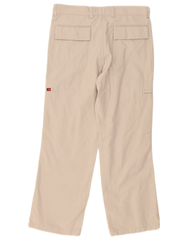 Diadora Gerade Cargohose für Damen IT 48 XL W32 L28 Beige Baumwolle