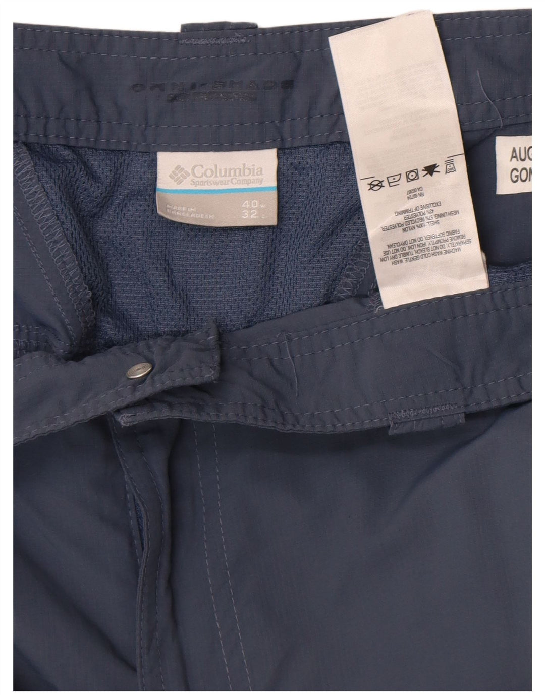 Columbia Herren-Wander-Cargohose W40 L32 Blaues Nylon