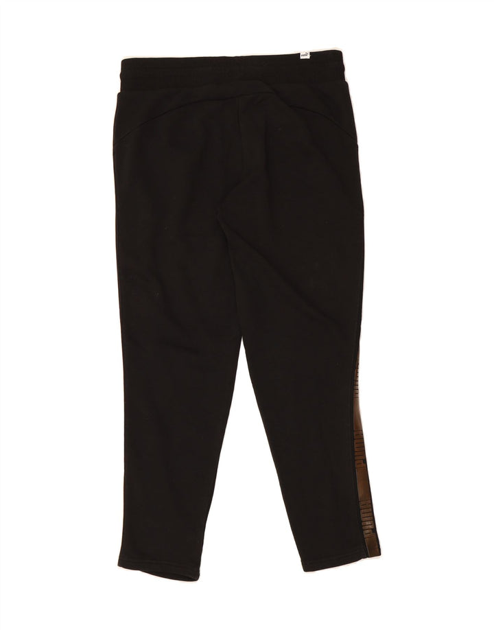 PUMA Womens Graphic Tracksuit Trousers UK 12 Medium Black Vintage Puma and Second-Hand Puma from Messina Hembry 