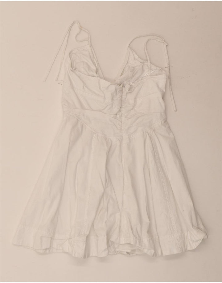 Zara Damen Sommerkleid UK 12 Mittelweiß