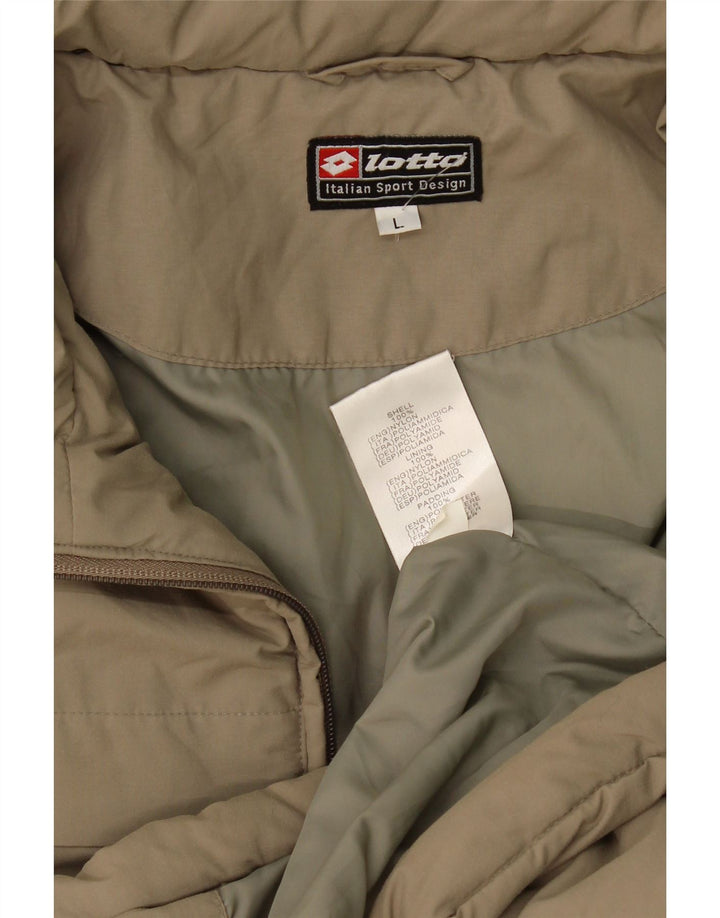 Lotto Herren Wattierte Jacke UK 40 Large Khaki Nylon