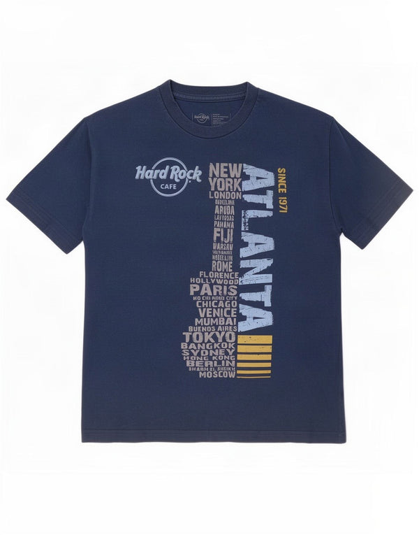 Hard Rock Cafe Atlanta Grafik-T-Shirt für Jungen, 15–16 Jahre, XL, Blau, Baumwolle