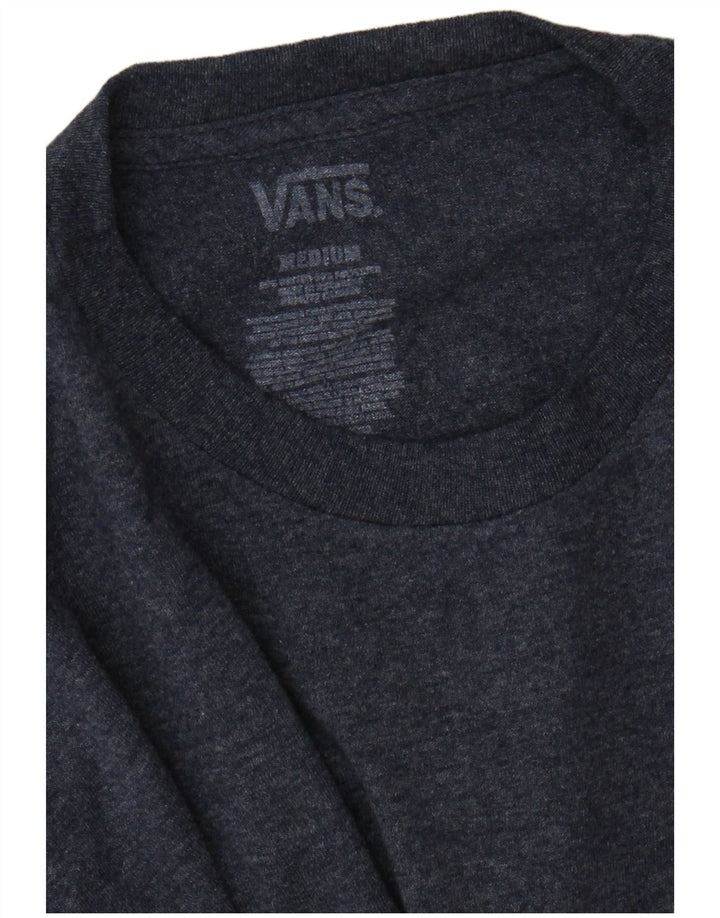 Vans Herren Grafik-T-Shirt-Oberteil Mittelblau meliert