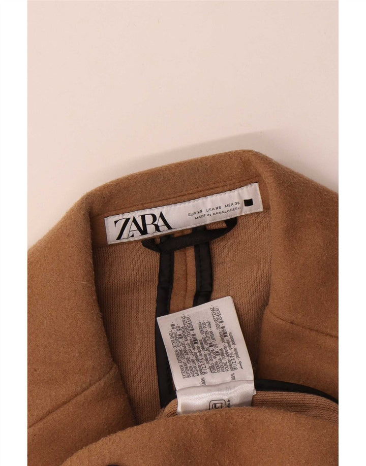 Zara Herren Übergroßer Mantel UK 34 XS Beige Polyester