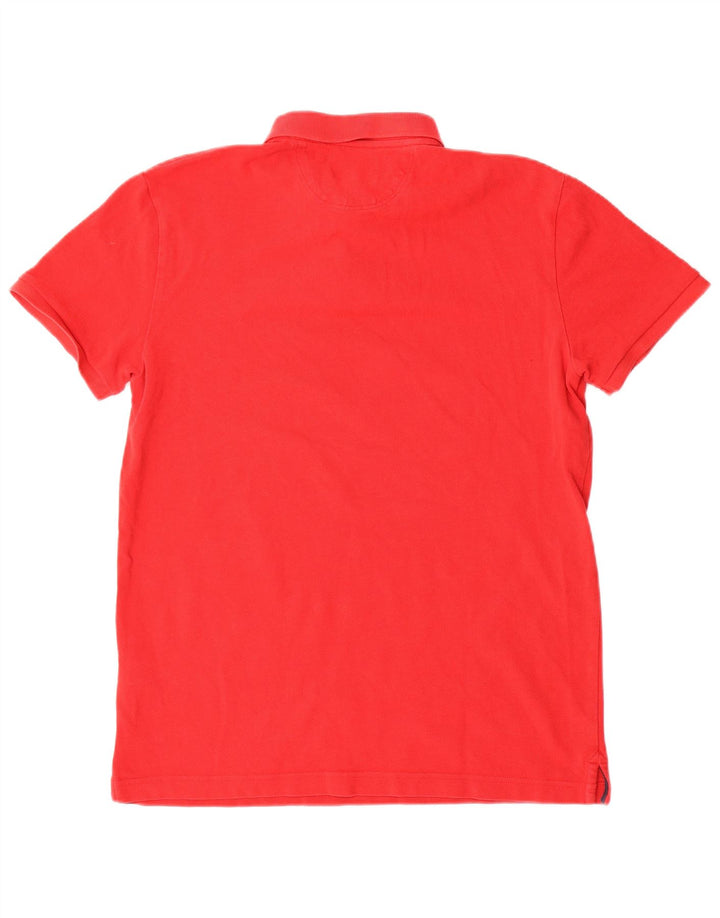 Hackett Herren-Poloshirt mit klassischer Passform, mittelrote Baumwolle