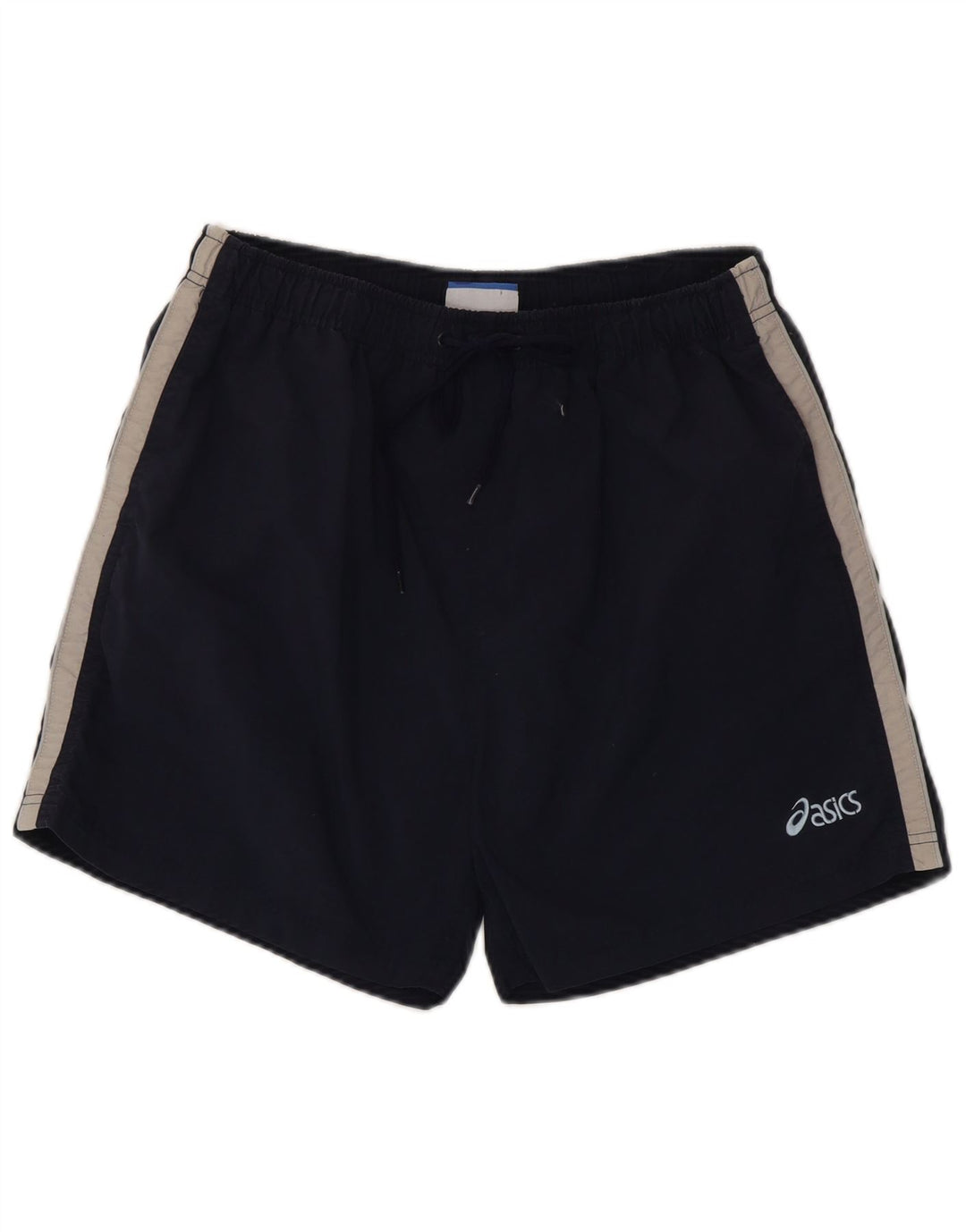 Asics Herren-Sportshorts aus mittelblauem Colourblock-Nylon in Marineblau