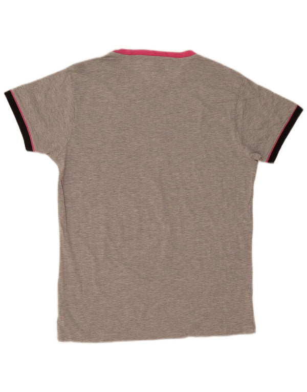 Kappa Damen Grafik T-Shirt Top UK 18 XL Grau Baumwolle