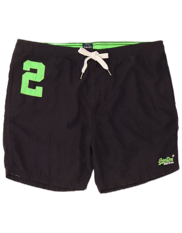 Superdry Herren Badeshorts mit Grafik XL, Schwarz, Polyester