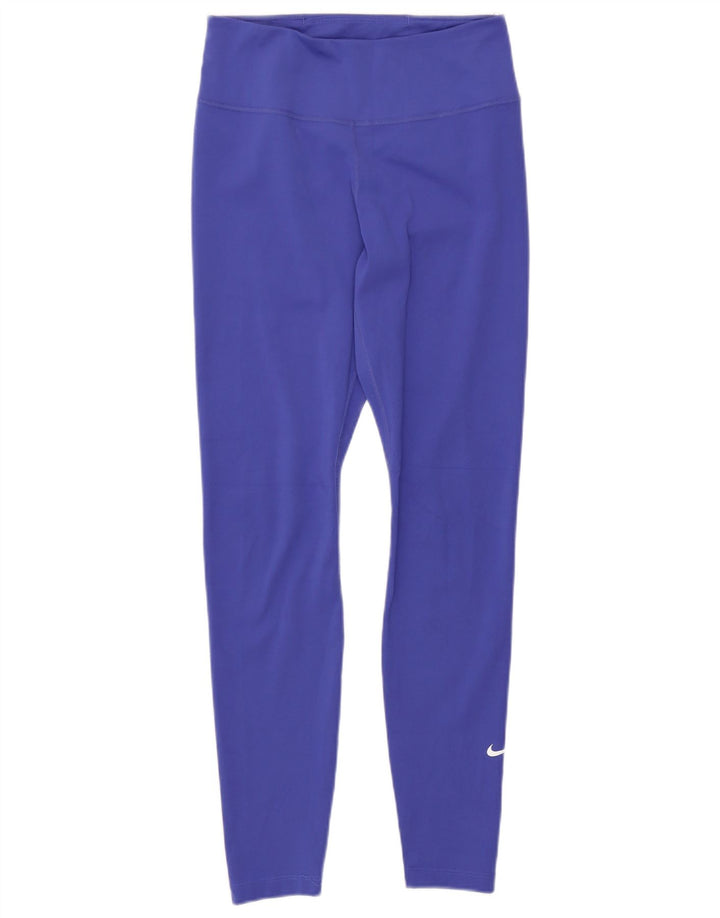 Nike Damen Dri Fit Leggings UK 8 Small Blau Polyester