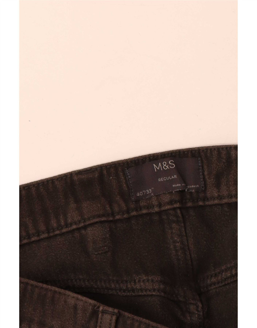 Marks & Spencer Herren-Freizeithose, normal, W40, L33, Grau, Baumwolle