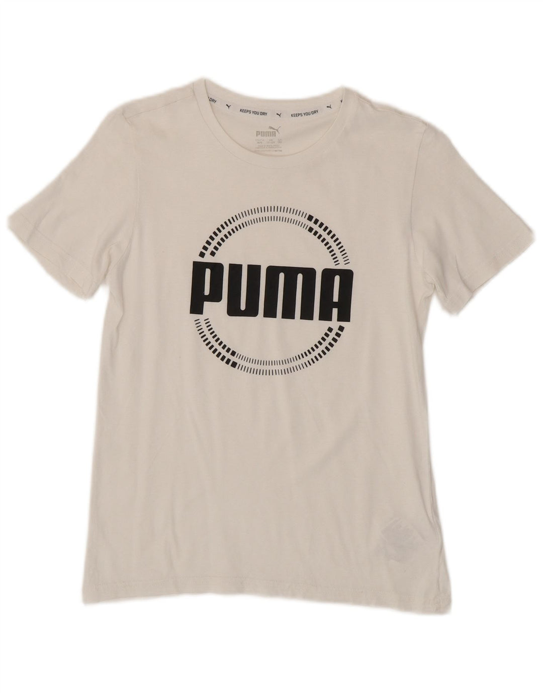 Puma Grafik-T-Shirt für Jungen, 11–12 Jahre, mittelweiße Baumwolle