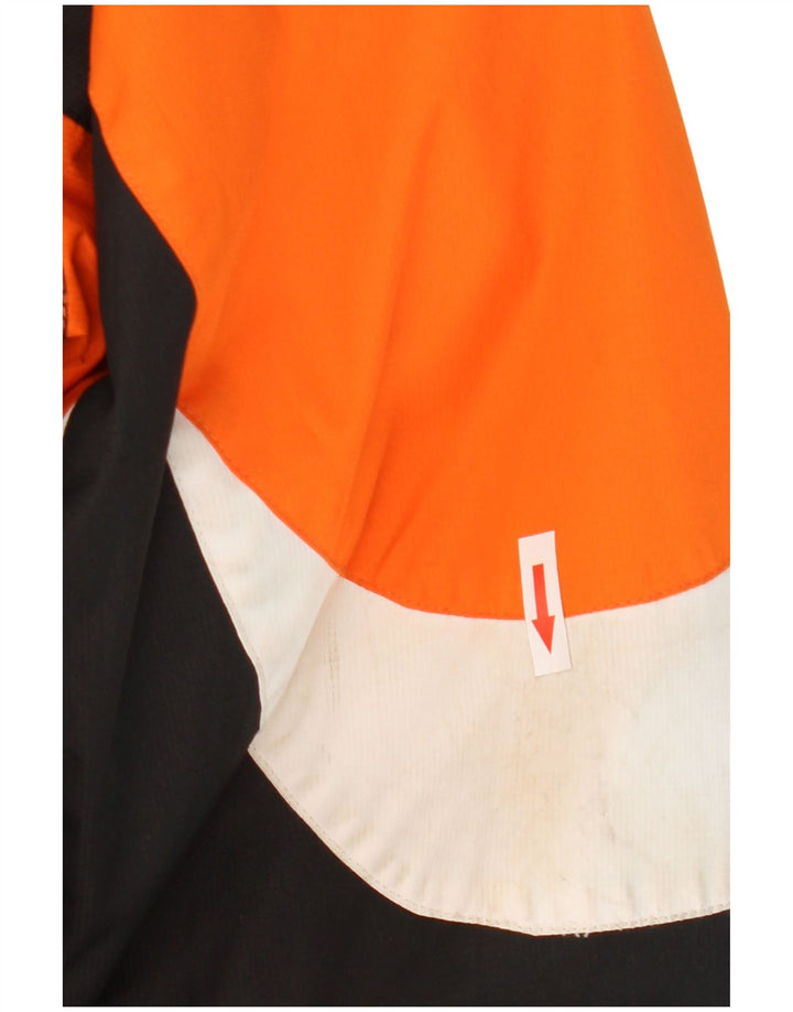 MC Kee's Jungen-Windbreakerjacke mit Kapuze, 11–12 Jahre, orangefarbenes Farbblockdesign