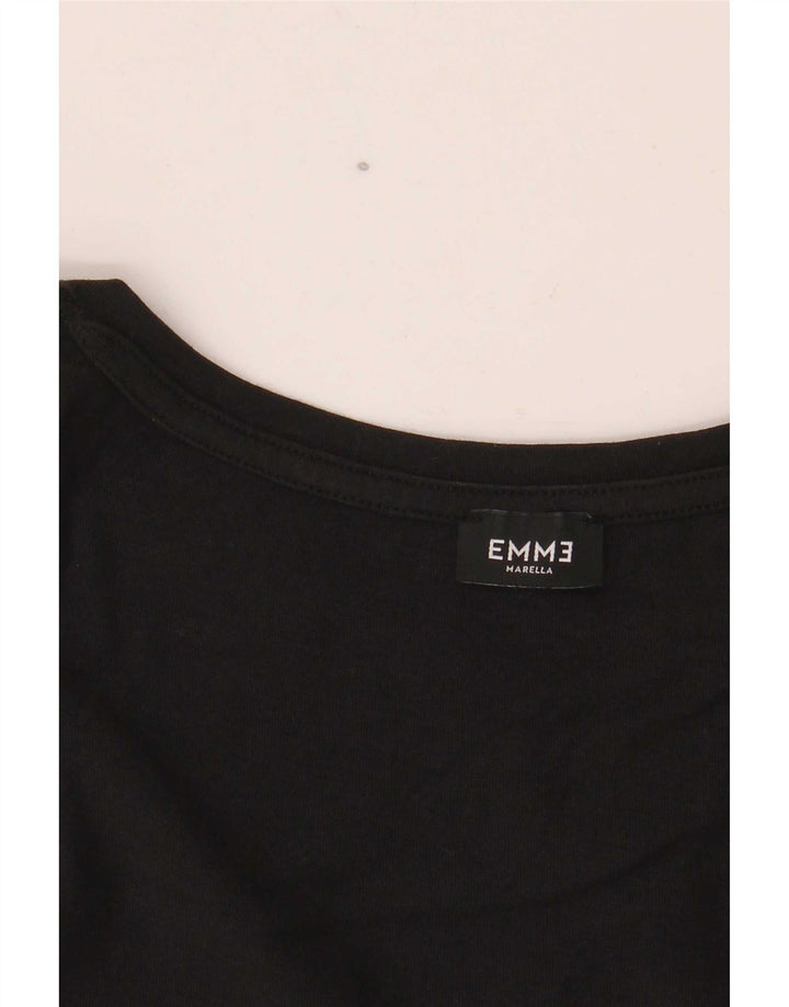 Marella Damen EMME Graphic Top 3/4 Ärmel UK 12 Medium Schwarz
