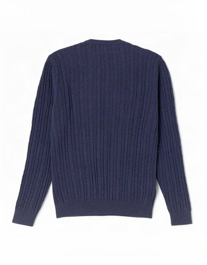 Jack Wills Herren-Pullover mit Rundhalsausschnitt, mittelmarineblaue Baumwolle