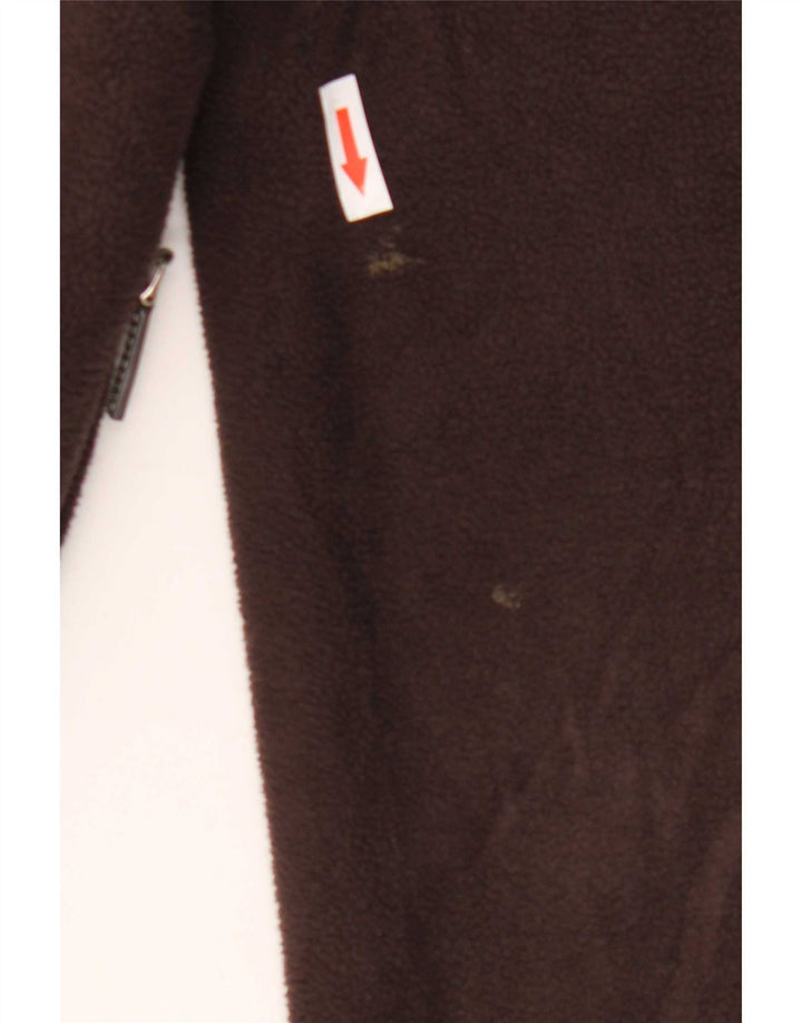Crew Clothing Herren-Fleecepullover mit Reißverschluss am Hals, groß, braun, Polyester