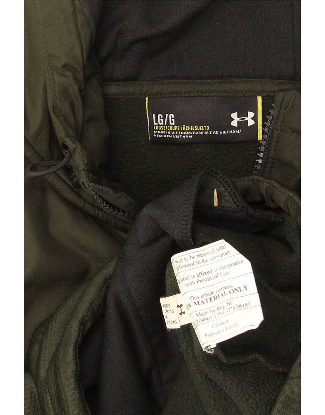 Under Armour Herren Parka Kapuzenpullover Trainingsanzug Oberjacke Gr. Grün