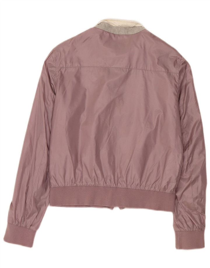 Fay Damen Bomberjacke UK 14 Large Lila Colourblock Polyamid