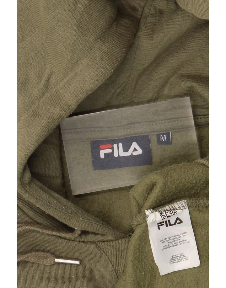 Fila Damen Übergroßer Kapuzenpullover UK 14 Medium Khaki Polyester