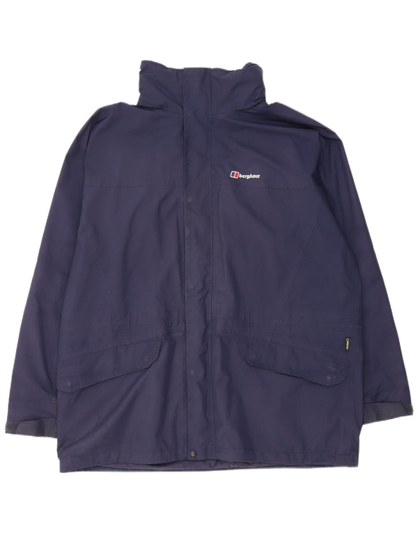 Berghaus Herren-Regenjacke mit Kapuze, UK 44 2XL, Marineblau, Polyester