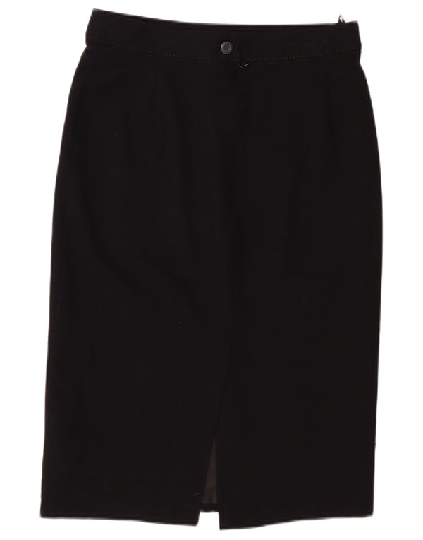 Marks & Spencer Damen Bleistiftrock UK 10 Small W28 Schwarz Polyester