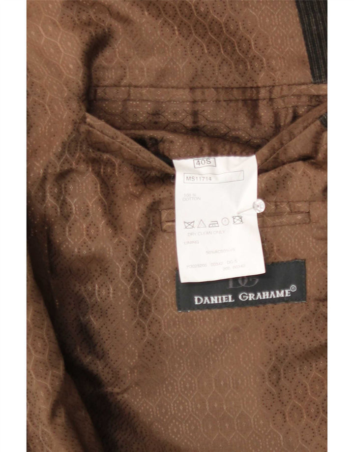 Daniel Grahame Herren-Blazer, kurz, 2 Knöpfe, Cord, UK 40, Größe L, Grau