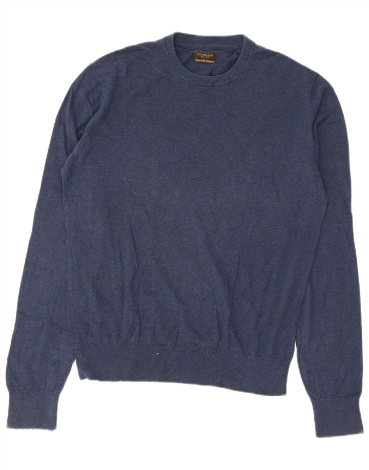 Gutteridge Herren-Pullover mit Rundhalsausschnitt, mittlere marineblaue Baumwolle