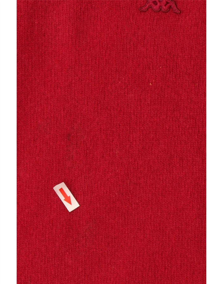 Kappa Herren-Pullover mit U-Boot-Ausschnitt, groß, rote Lammwolle