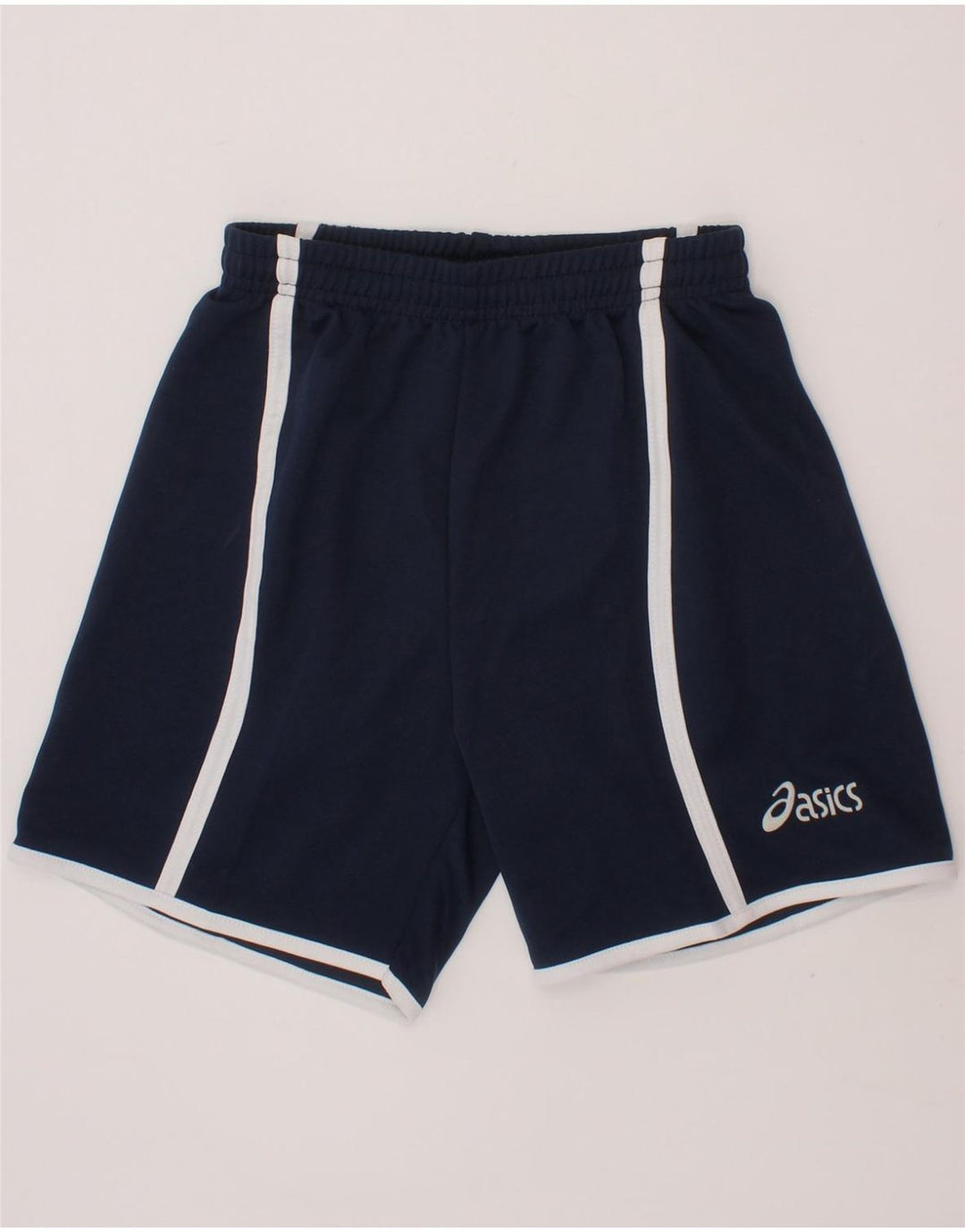 ASICS Boys Sport Shorts 9-10 Years Navy Blue Vintage Asics and Second-Hand Asics from Messina Hembry 