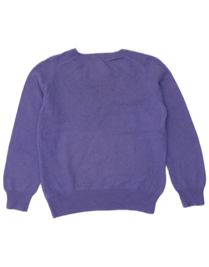 Marks & Spencer Damen Autograph Pullover mit V-Ausschnitt, UK 12, Mittelviolett