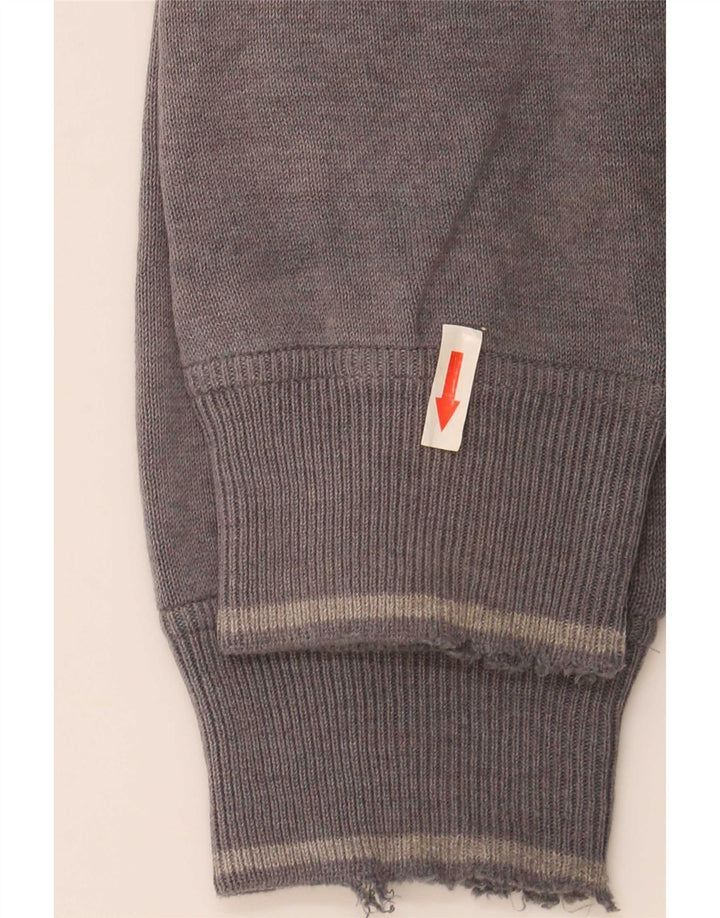 Marks & Spencer Herren-Cardigan-Pullover XL aus grauer Baumwolle
