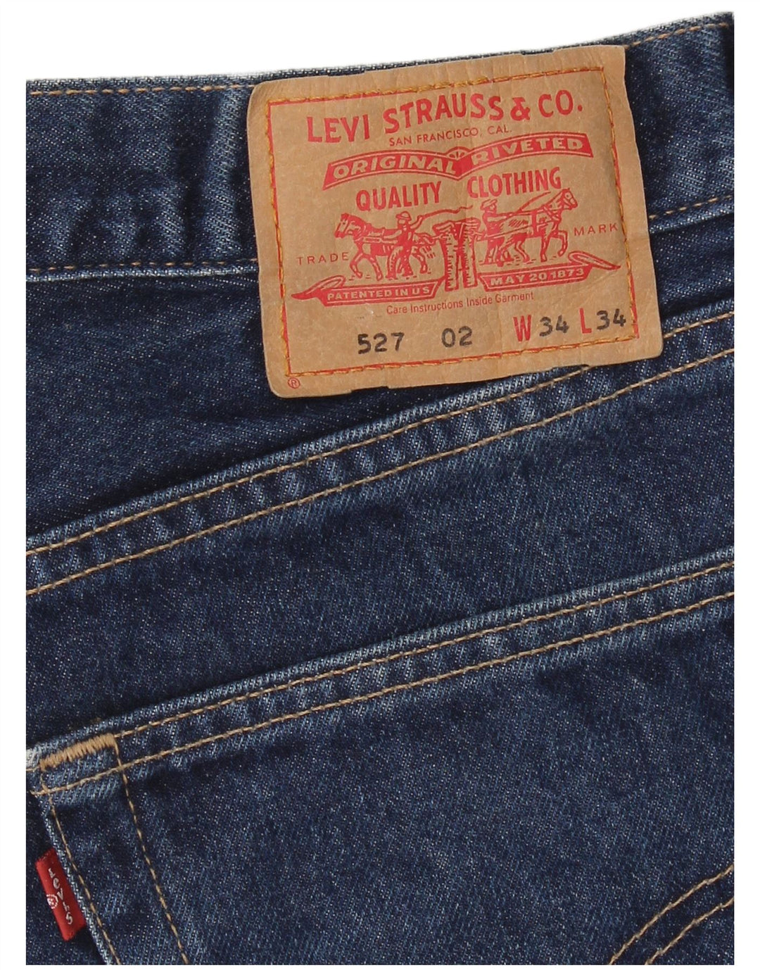 Levi's Herren 527 Bootcut Jeans W34 L34 Marineblau