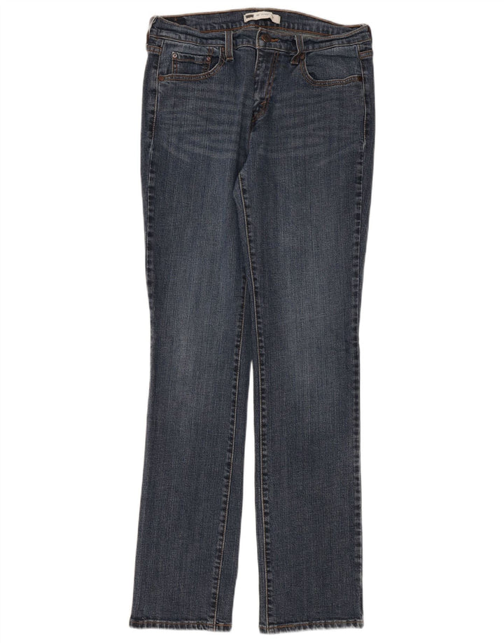 Levi's Damen 505 Straight Jeans US 10 Large W32 L34 Blaue Baumwolle