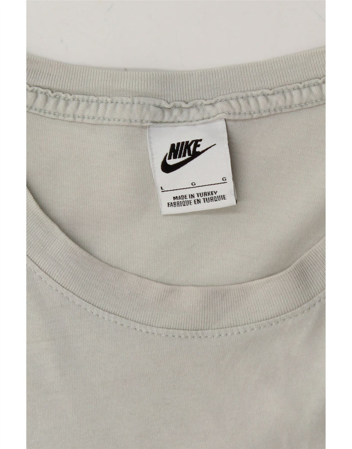 NIKE Mens T-Shirt Top Large Grey Cotton