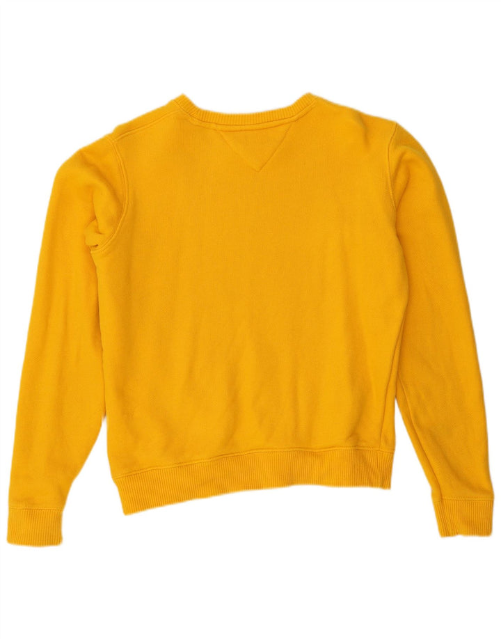 TOMMY HILFIGER Damen Übergroßer Sweatshirt-Pullover UK 10 Small Gelb