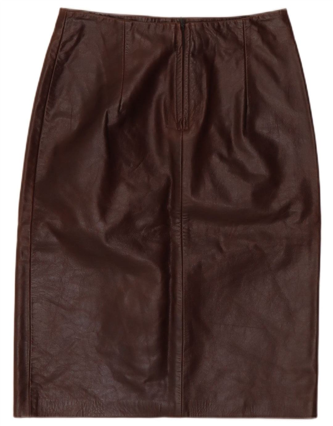 Vintage Damen Lederrock IT 40 Small W28 Braunes Leder