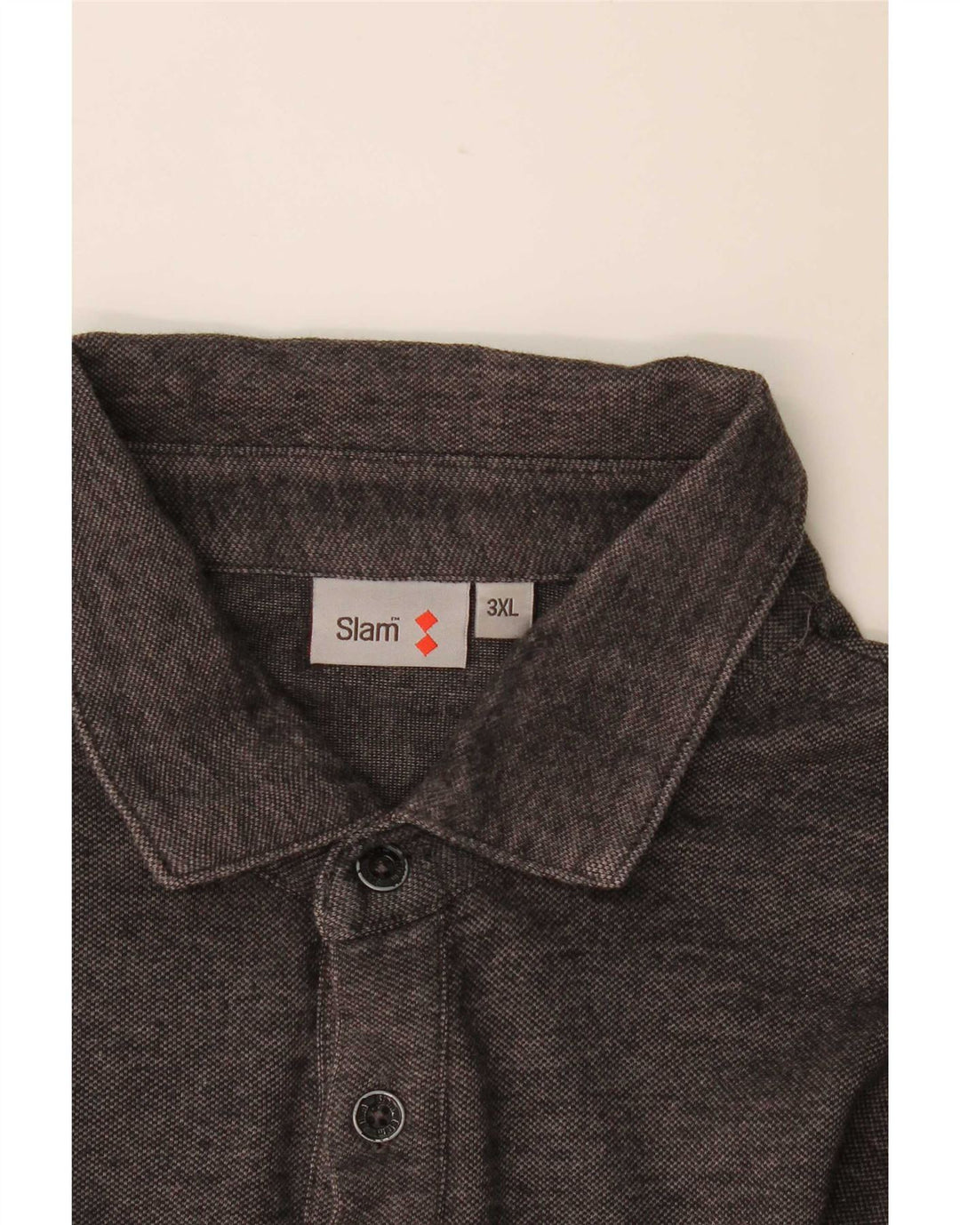 Slam Herren Langarm-Poloshirt 3XL Grau meliert