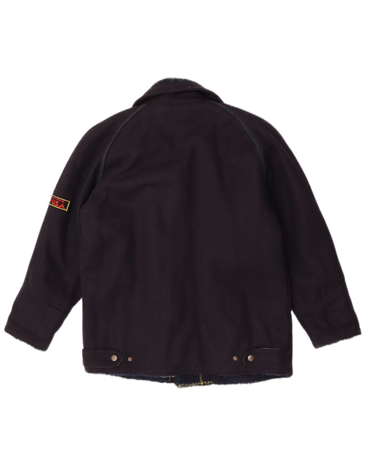POP 84 Übergroße Utility-Jacke für Damen mit 3/4-Ärmeln, EU 36, Größe S, Marineblau