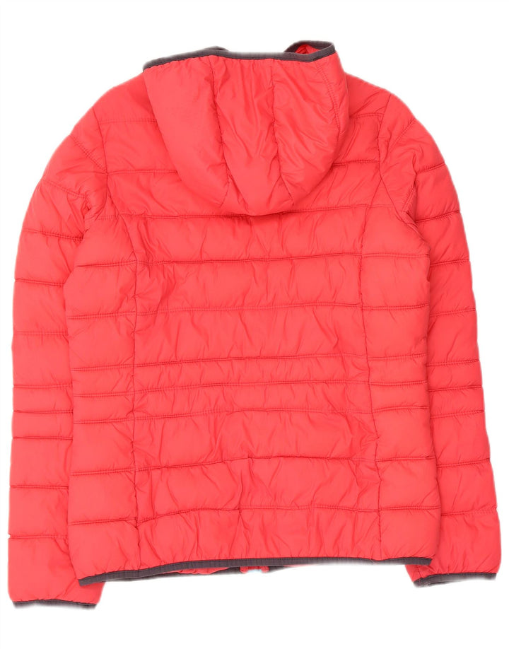 Brugi Wattierte Damenjacke mit Kapuze, UK 14, Mittelrot, Polyamid