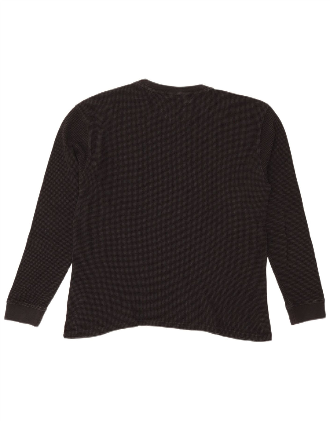Tommy Hilfiger Herren-Top, langärmelig, klein, schwarze Baumwolle
